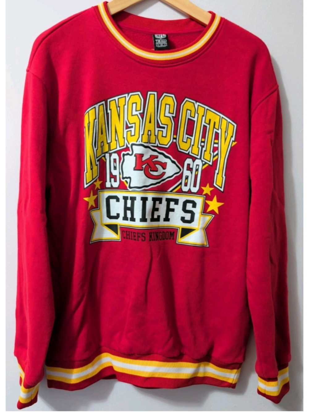 Aeropostale NFL Team Kansas City Chiefs Sweatshirt Red Pullover Mens Medium